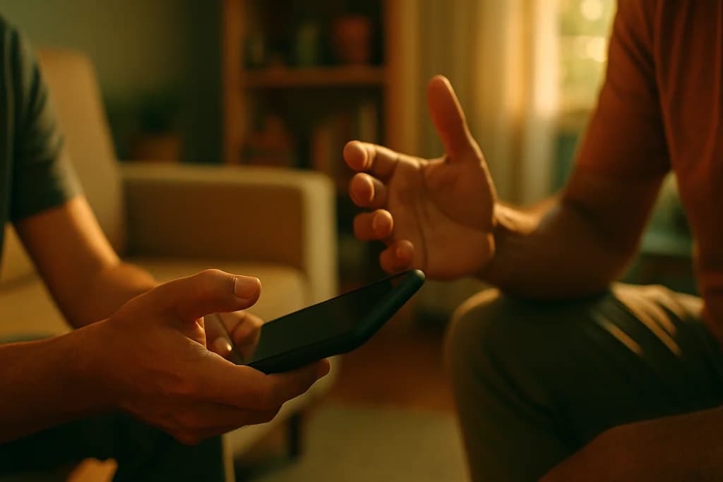 Conversa de WhatsApp com link de lista de desejos compartilhado em grupo de família