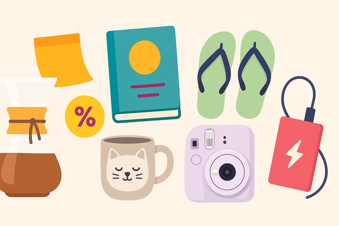 Ilustracja wymarzonej rzeczy z wishlisty: prezenty, akcesoria, inspiracja