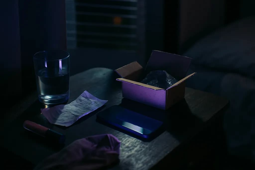 Productos virales de TikTok — sérum, freidora de aire y vaso Stanley — sobre una superficie colorida con estética reel