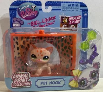 Littlest Pet Shop Pet Nook imprimé animal salon léopard G7 #320 NEUF