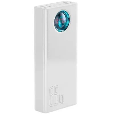 Зовнішній портативний акумулятор Baseus Amblight Digital Display 30000mAh White 65W (PPLG-A02)