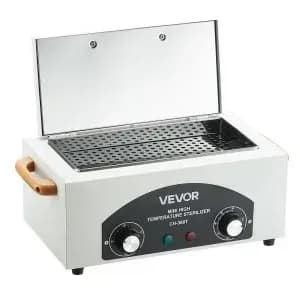 VEVOR høytemperatur autoklavmaskin, 2 l, 300 W høytemperatur rengjøringsmaskinboks med justerbar temperatur og tid, tørrvarmeskap negleverktøyrenser for laboratorier, hjem, negle- og skjønnhetssalonger