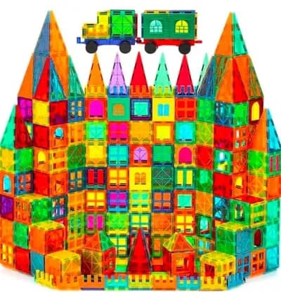 Wonder Toys 100 peças blocos magnéticos clássicos brinquedos de construção magnéticos originais para meninos e Meninas de 3 4 5 6 7 Anos para o seu aniversário