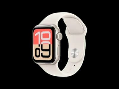APPLE Watch SE 3 Cellular 40, 2025 Smartwatch Aluminium Fluorelastomer, 130-180 mm, Polarstern