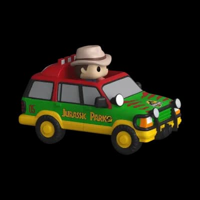 Bitty Pop! Rides Dr. Alan Grant and Jurassic SUV