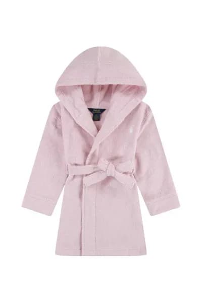 Дитячий бавовняний халат Polo Ralph Lauren колір рожевий 2P0188