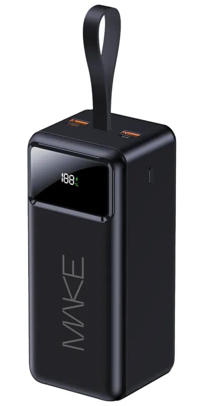 Батарея мобільна MAKE 50000mAh 22.5W Black (MPB-502BK)