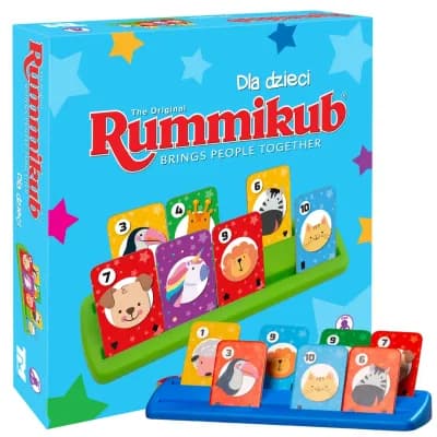 Rummikub Gra planszowa JUNIOR, gra logiczna dla najmłodszych, dla dzieci 4+