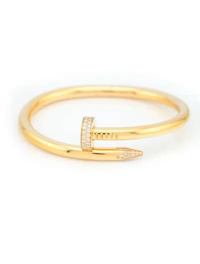 Cartier Juste un Clou Bracelet Large Model Diamonds 18k Yellow Gold Size 18