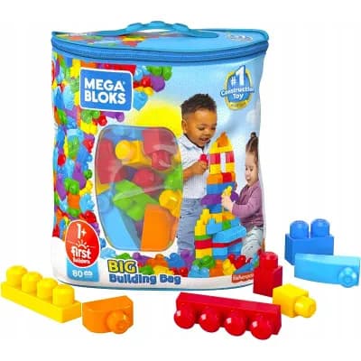 FISHER PRICE KLOCKI MEGA BLOKS 80 ELEMENTÓW DUŻY ZESTAW KLOCKÓW DLA DZIECI