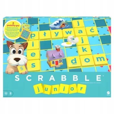 GRA SCRABBLE JUNIOR gra słowna dla dzieci w wieku 6-10 lat wersja polska