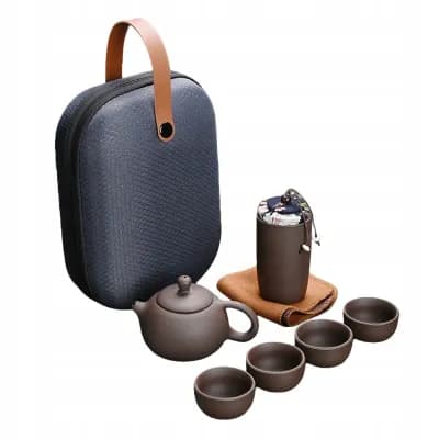 Sześcioczęściowy ceramiczny zestaw do herbaty podróżny, prezent