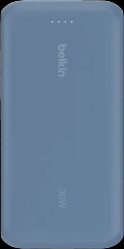 Павербанк Belkin 20000мА·год, 30Вт, з інтегрованим кабелем USB-C, синій