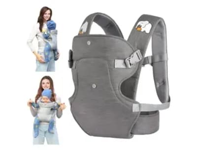 Canguru Para Bebê Ergonômico E Leve, Ajustável Para Bebês 3 A 48 Meses, Cinza Escuro Gertiz | Worten.pt
