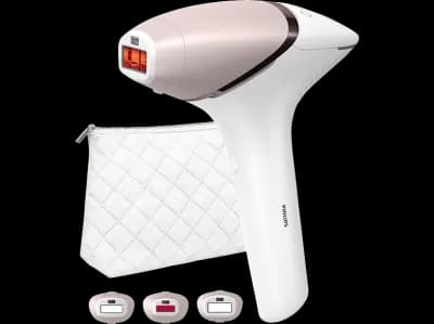 PHILIPS Lumea IPL Series 9000 Haarentferner BRI955/01, 3 Aufsätze, 450 000 Lichtimpulse Haarentfernung Weiß
