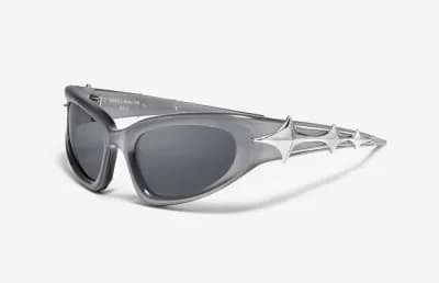 Gentle Monster Paso G4(1M) Wraparound Sunglasses Gray Acetate Frame & Lenses