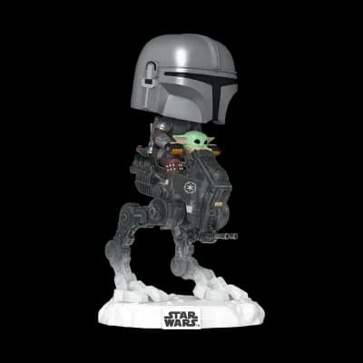 Pop! Rides Deluxe The Mandalorian with Grogu in Imperial Remnant AT-RT