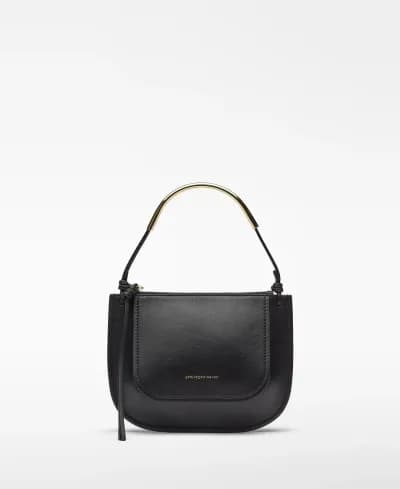 Bolso de mano de mujer mini de piel Dorna Negro Adolfo Dominguez