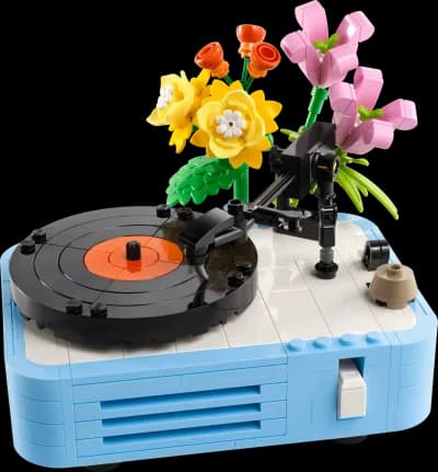 Giradischi con fiori